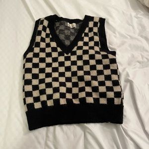 The Barbara Checkered Sweater Vest